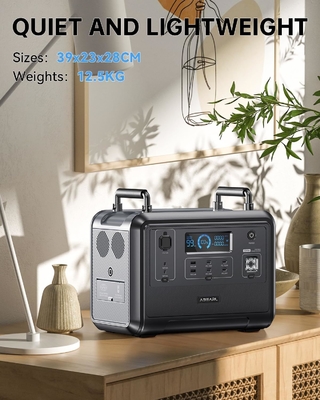OUKITEL 110V 220V Powerstation 1200W Outdoor Camping LiFePO4 Battery Portable Solar Generator Power Station