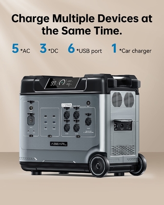LiFePO4 Battery Power Station 2200W Portable Power Supply 1.8Hrs Fast Charge Solar Generator
