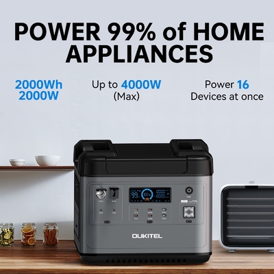 Solar Power Supply Fast Charging Solar Generator 2400W 2500W Powerstation EU Portable Power Station