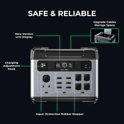 3000W Lifepo4 Battery Energy System Powerstation Solar Generator 2400W Portable Power Station