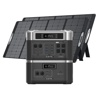 Balcony Power Storage Emergency Power Station 2200W Solar Generator Portable With  2048Wh Lifepo4 Battery