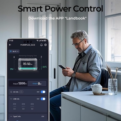 1800W Lifepo4 Battery Portable Power Station with Quick Charge APP Control Overseas Warehouse in Stock Solar Generator