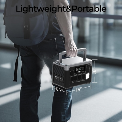 1800W Lifepo4 Battery Portable Power Station with Quick Charge APP Control Overseas Warehouse in Stock Solar Generator