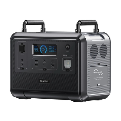 OUKITEL 110V 220V Powerstation 1200W Outdoor Camping LiFePO4 Battery Portable Solar Generator Power Station
